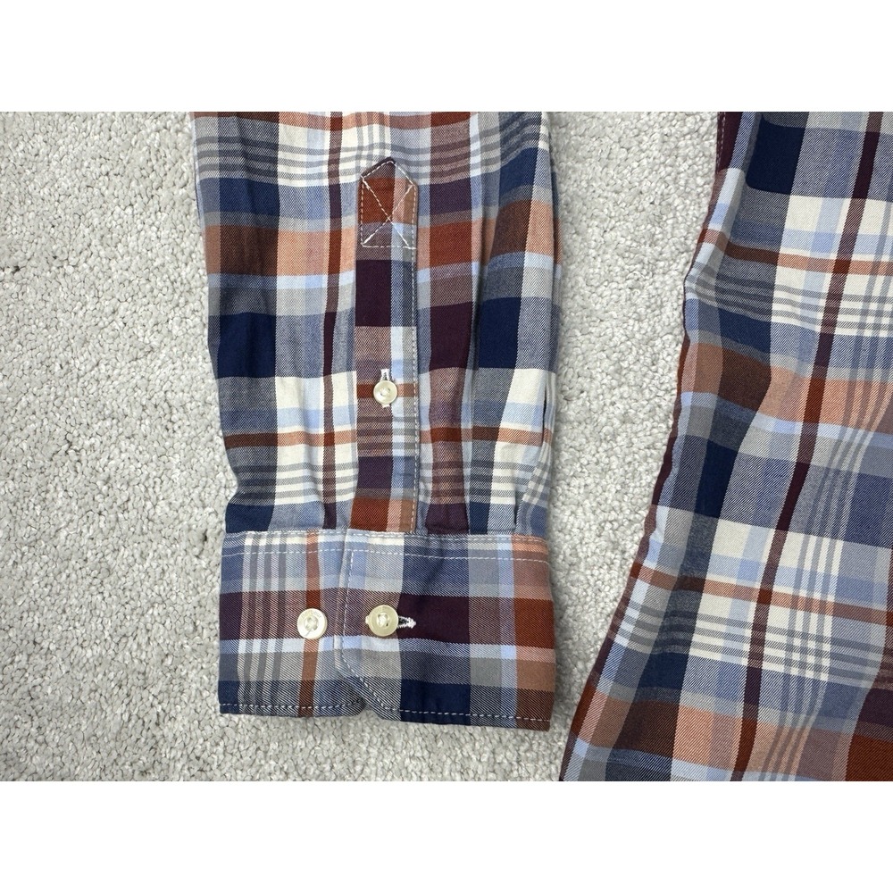 Barbour Plaid Button Down Shirt Blue Red White ~ Long Sleeve Mens XL ~ Pocket - Picture 15 of 16